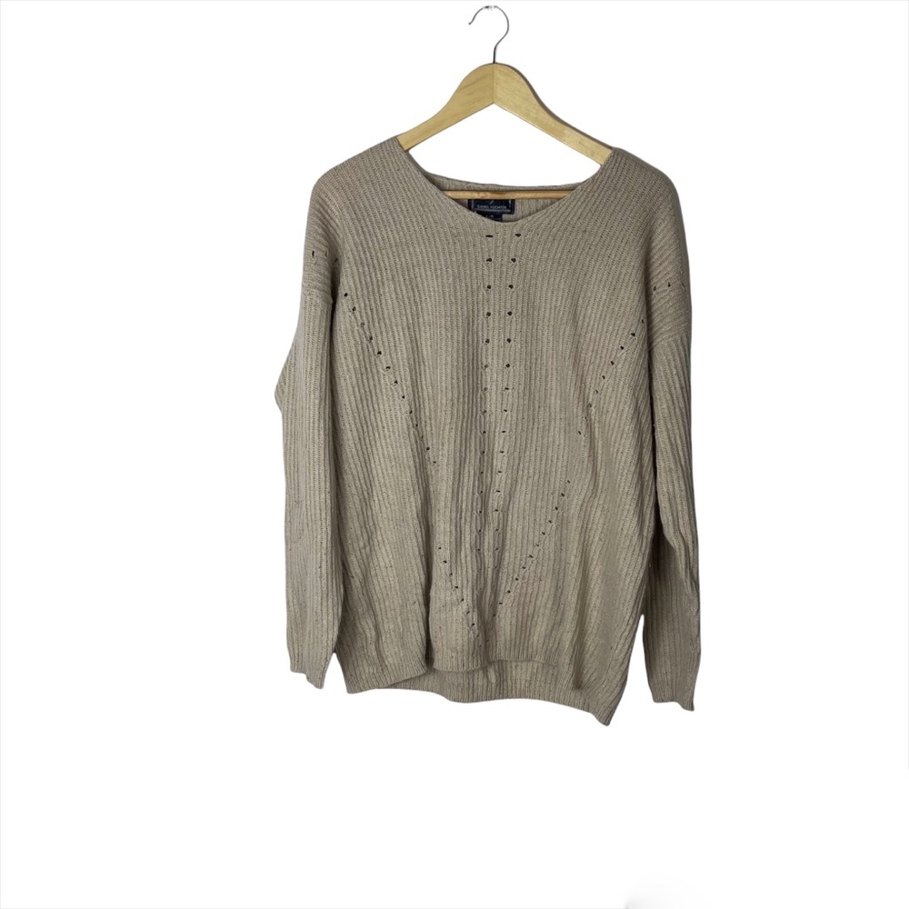 Vintage Daniel Hechter Wool Silk Angora Knit Sweater Cream
